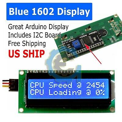 Iic/i2c/twi 1602 Serial Blue Backlight Lcd Display For Arduino