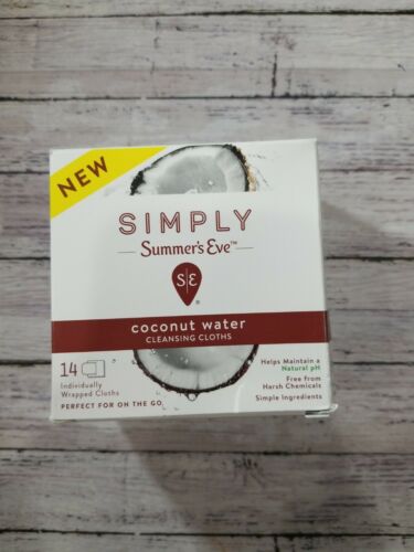 Simply Summers Eve Cleansing Cloth Coconut Water 14 Count Each