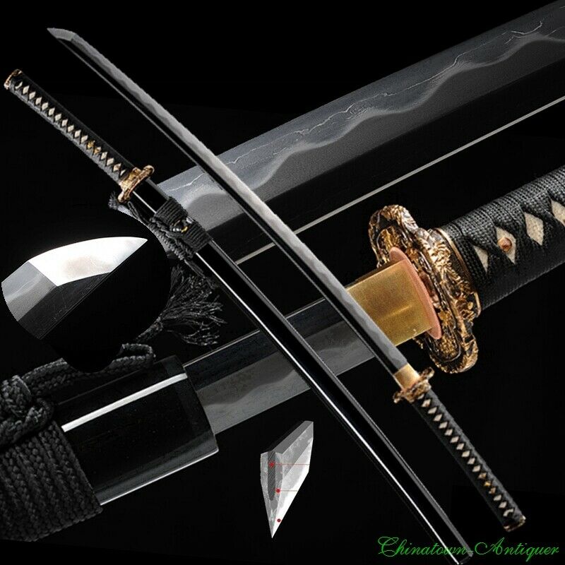Samurai Sword Japan Katana Folded Pattern Steel +t10 Steel Honsanmai Blade #2357