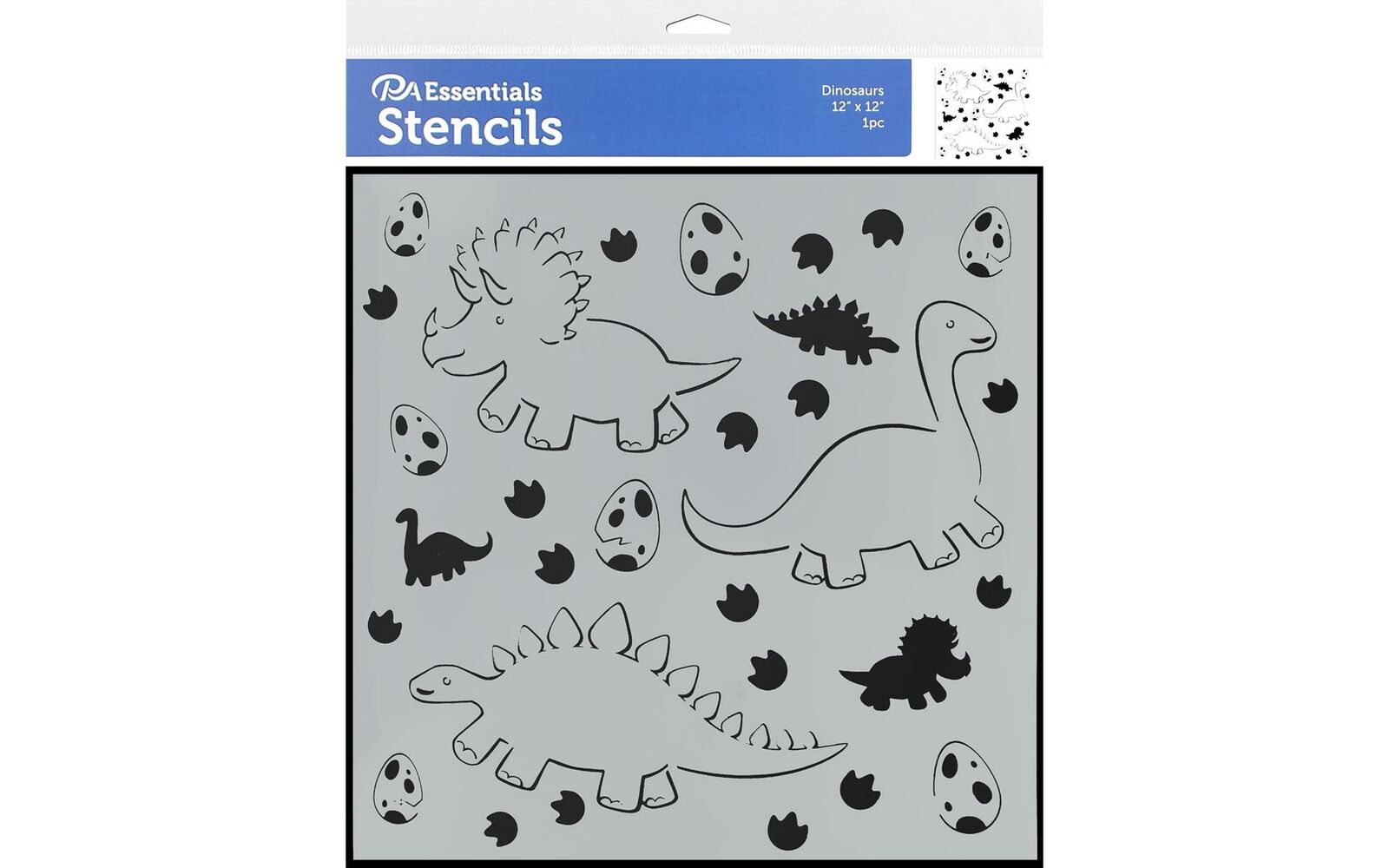Paw47590 Pa Ess Stencil 12x12 Dinosaurs